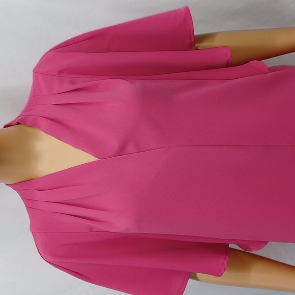 Alfani Women's Mixed-Media Flutter-Sleeve Top, Berry Haze - Picture 3 of 10